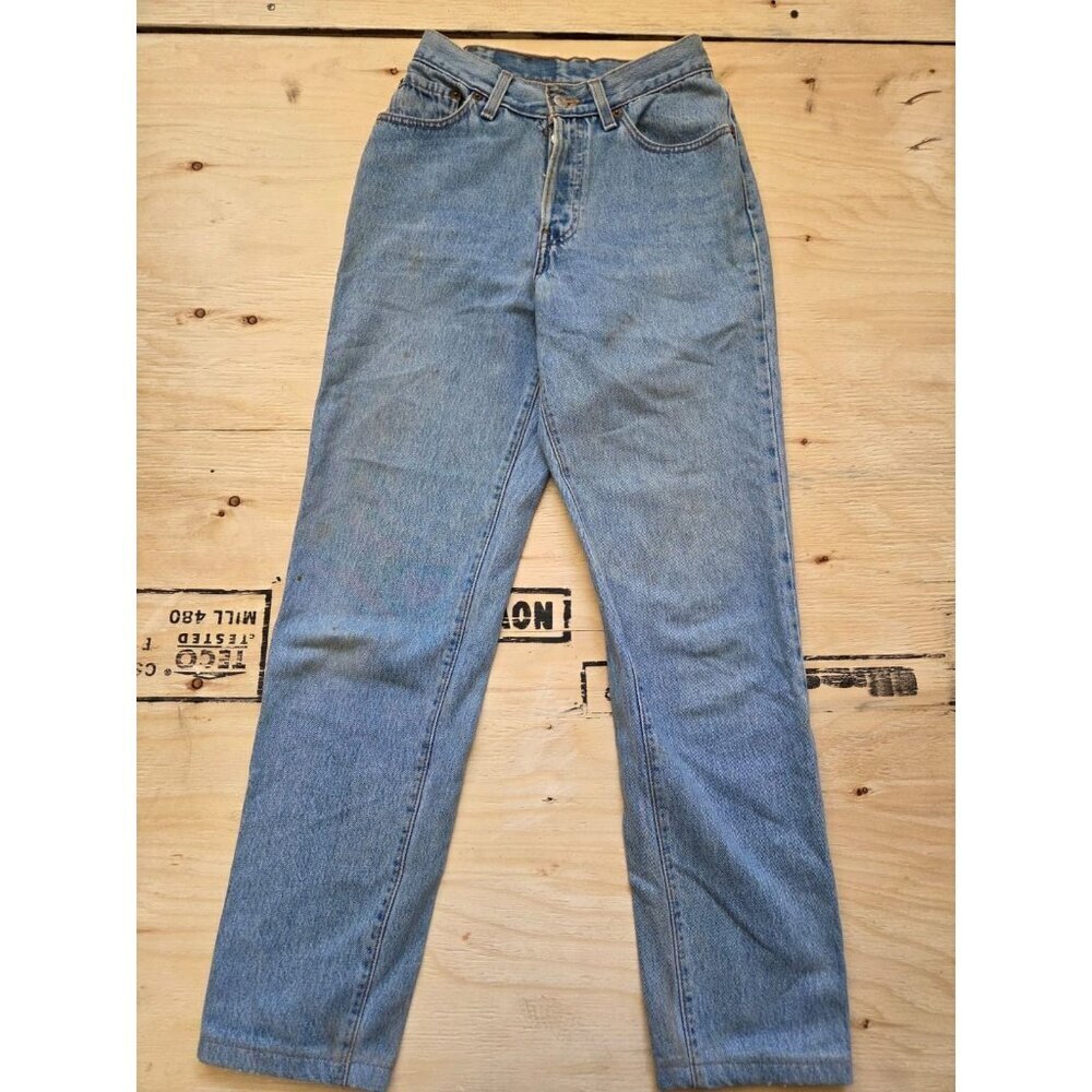 Levi's Vintage Women's 5 Fits 25" 17501 High Rise Tapered Mom Jeans Made USA 90s